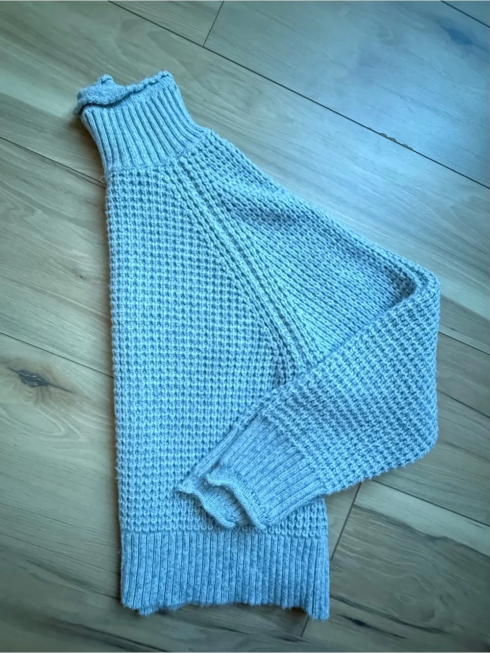 American Eagle Chunky Mock Neck Sweater - Light Gray - Picture 7 of 8